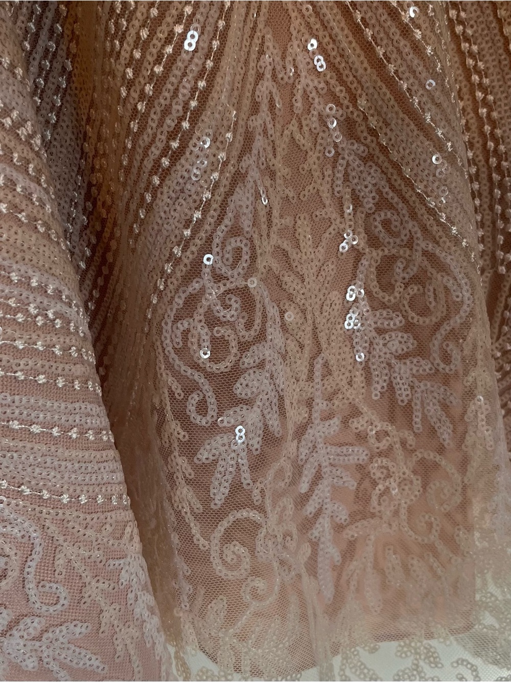 City Triangles Blush Beaded Strapless Fit-and-Flare Dress - Picture 3 of 9